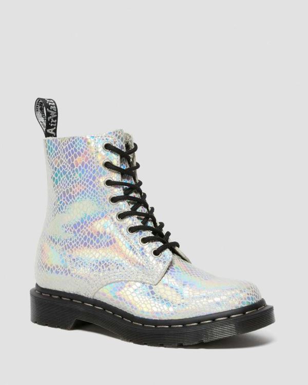 Botas Dr Martens 1460 Pascal Snake Metallic Suede Para Mujer DR5512E